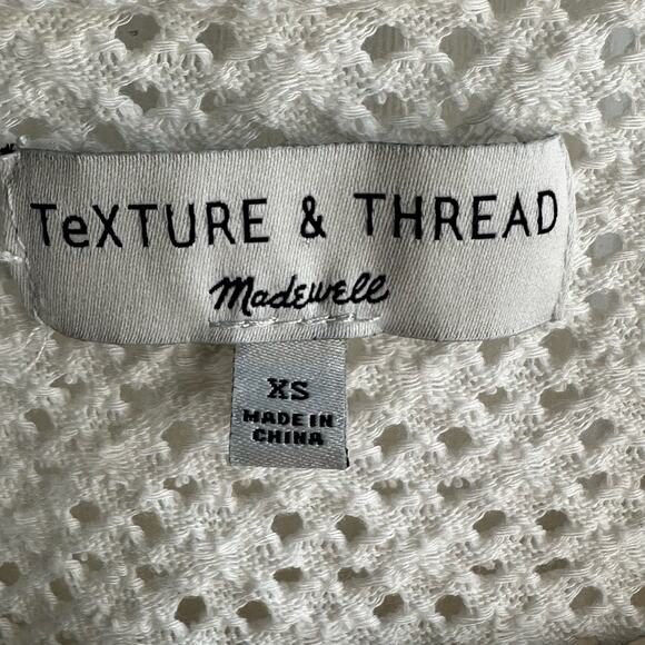 Madewell Texture & Thread Eyelet Flutter-Sleeve Top Ivory - Picture 6 of 8